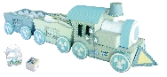 imagen EXPOSITOR TREN BABY AZUL + 18 CAJITAS BABY AZUL