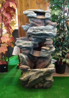 Fuente poliresina rocas 105 cm.