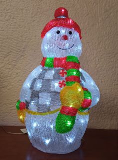 Muñeco de nieve 50 cm. iluminado