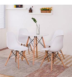 Conjunto mesa 80 cm. + 4 sillas