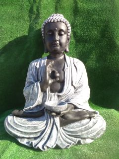 Buda grande 80 cm. negro/blanco