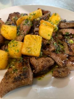Beef liver with Green sauce