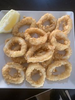 Deep fried squid rings