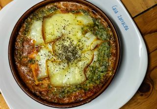 Lasaña de espinacas y queso pria