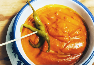 SALMOREJO, piparra y aceite extra virgen