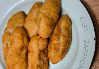 CROQUETA casera de jamón ibérico y queso la Fueya