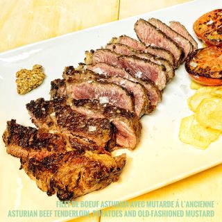 medallón de LOMO ALTO, piquillo y sal maldon