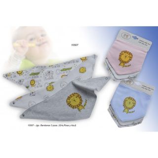 Babero bebé 3 pcs leon
