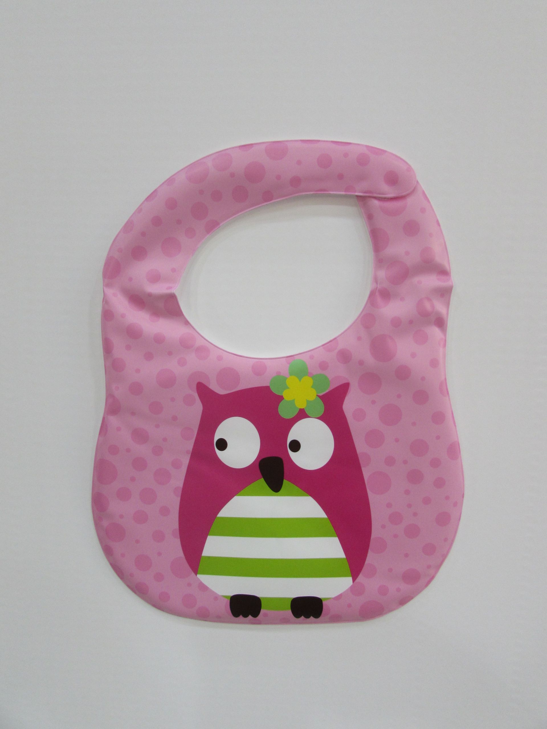 Babero bebe plastico rosa