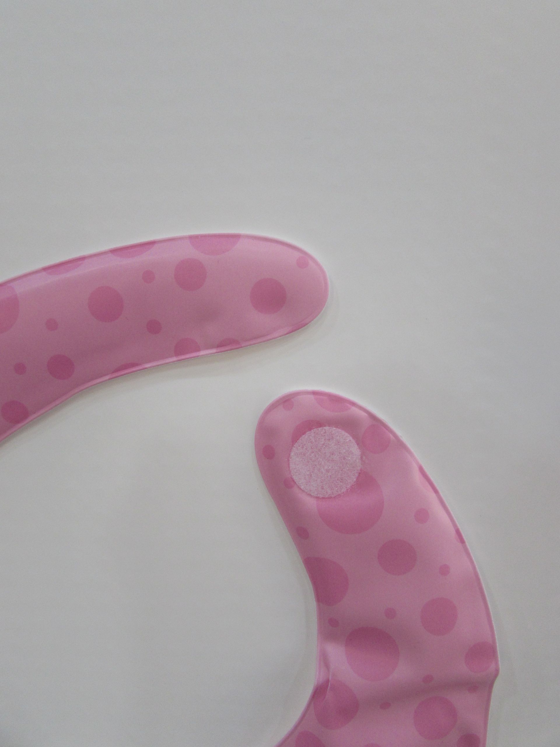 Babero bebe plastico rosa velcro