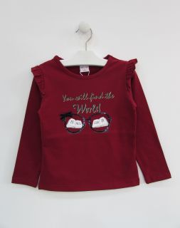 Camiseta manga larga gafas para chica