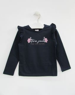 Camiseta manga larga con texto para chica