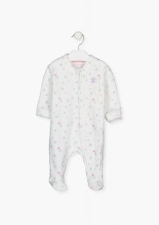 Pijama estampado con cremallera para recién nacida