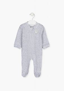 Pijama de terciopelo con cremallera para recién nacido