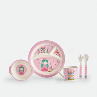 Set Vajilla Bambú con separación