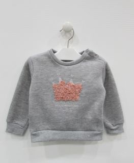 Sudadera corona para bebé niña