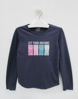 Camiseta con mensaje con relieve para chica