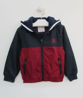 Parka combinada con dos colores para niño
