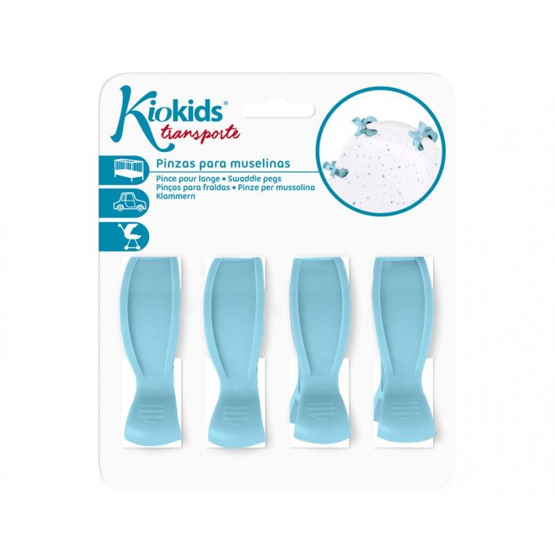 Pinzas muselinas azul bebé detalles
