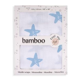 thumb Muselina muy suave de 120 x 120 cm para bebé en azul