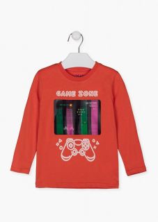 Camiseta con parche de holograma para niño