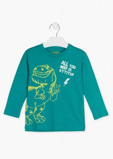 Camiseta con estampado de relieve en el delantero para niño