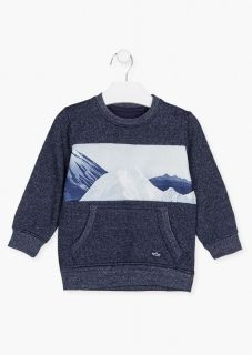 Sudadera con bolsillo canguro en el delantero para niño
