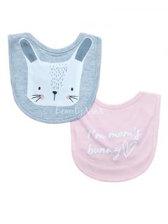 Pack 2 baberos rosa bebé