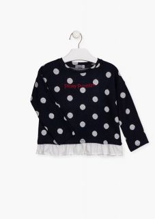 Camiseta con camisa simulada en bajos para niña