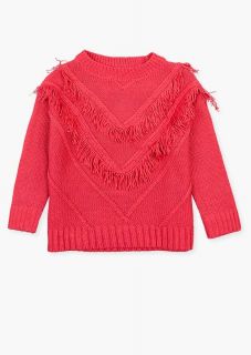 Jersey con Jacquard haciendo picos para niña