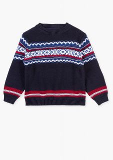 Jersey con Jacquard en el pecho para niño