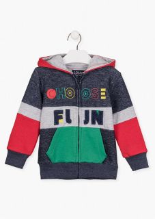 Sudadera con cremallera y capucha para niño