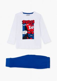 Pijama de algodón de manga larga para niño