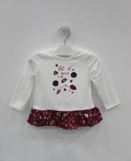 Camiseta combinada para bebé niña