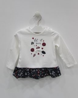 Camiseta combinada para niña