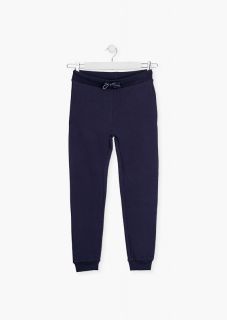 Pantalón en felpa con puño para chico