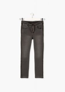 Pantalón de felpa con cintura de canalé para chico