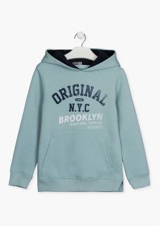 Sudadera con estampado desgastado para chico