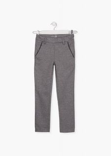 Pantalón de interlock con vivo en bolsillos para chica