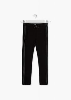 Leggins con piezas laterales de imitación piel para chica