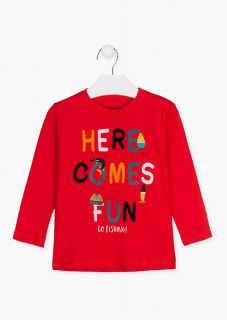 Camiseta con parches de terciopelo para niño