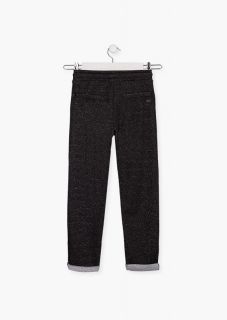Pantalón en color gris con cordón en cintura para chica