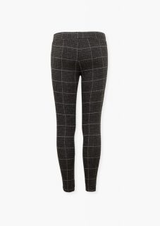 Leggins de interlock de cuadros para chica