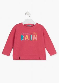 Camiseta de cuello caja y manga larga para niña