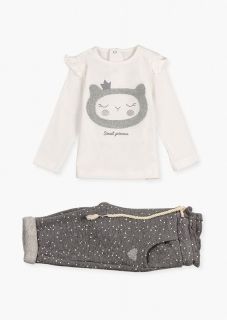 Conjunto de camiseta de manga larga y pantalón para bebé niña