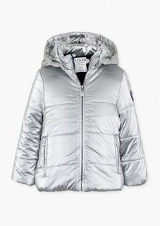 Parka con interior de pelo con bolos para niña