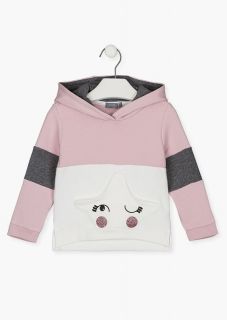 Sudadera con bolsillo canguro en forma de estrella para niña