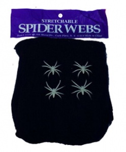 Telaraña negra con arañas 60gr