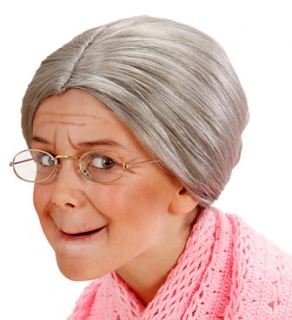 Peluca abuela moño