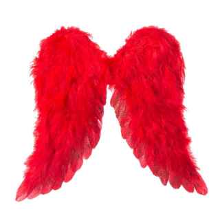 imagen Alas plumas rojas con purpurina